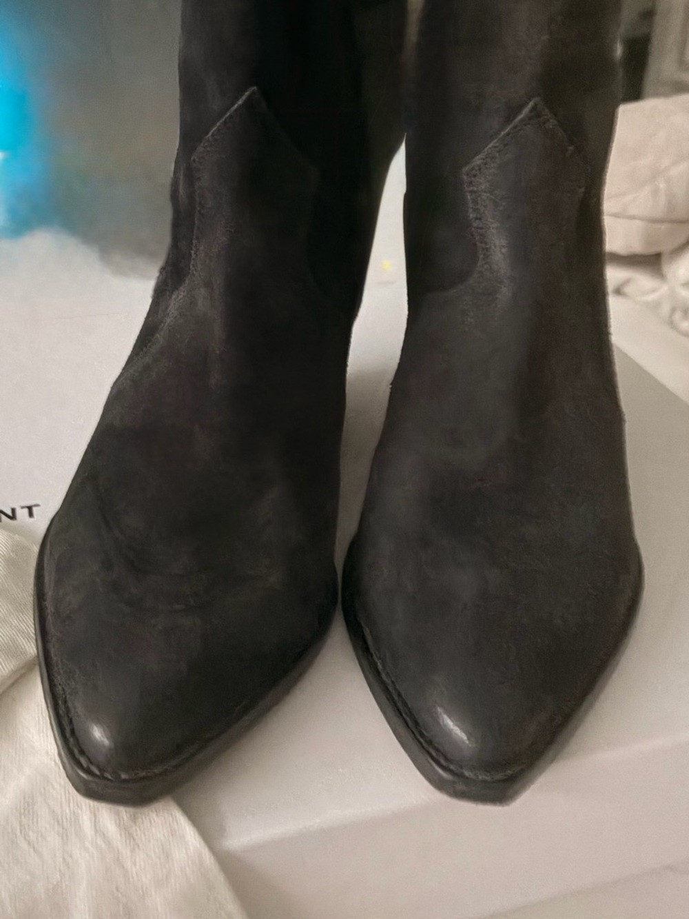 Isabel Marant Faded BlackTall Cowboy Boots - Picture 2 of 14
